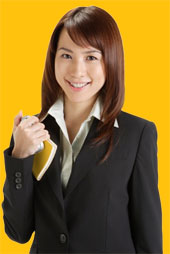 image of woman holding laptop